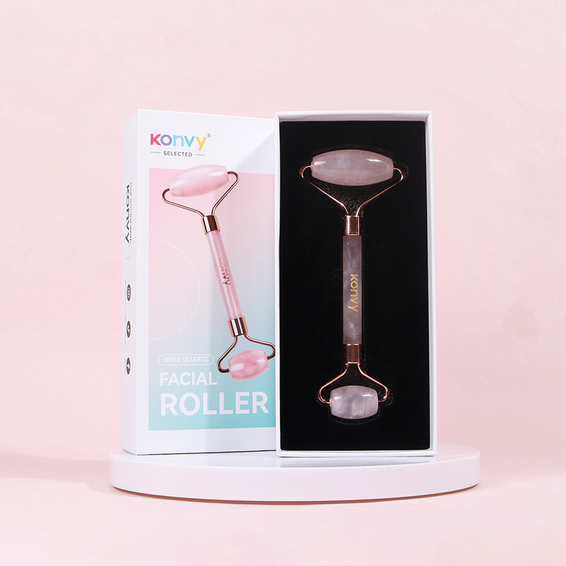 Konvy Rose Quartz Facial Roller