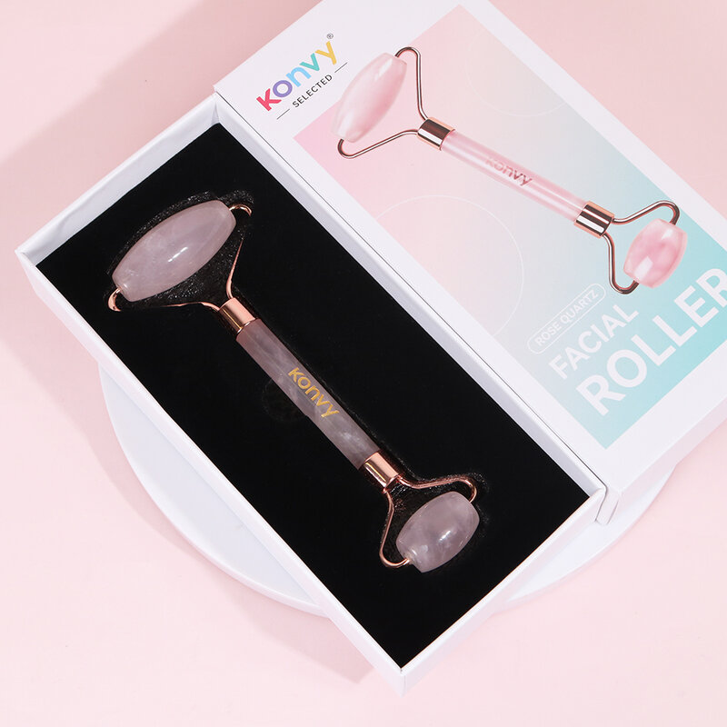 Konvy Rose Quartz Facial Roller