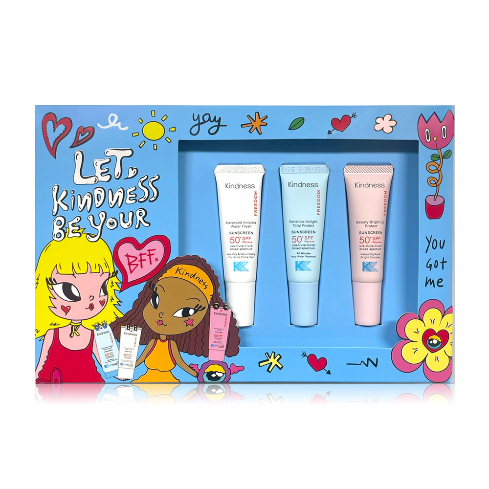 Kindness Mini Sunscreen Gift Set Box Kindness X Ano Limited Set