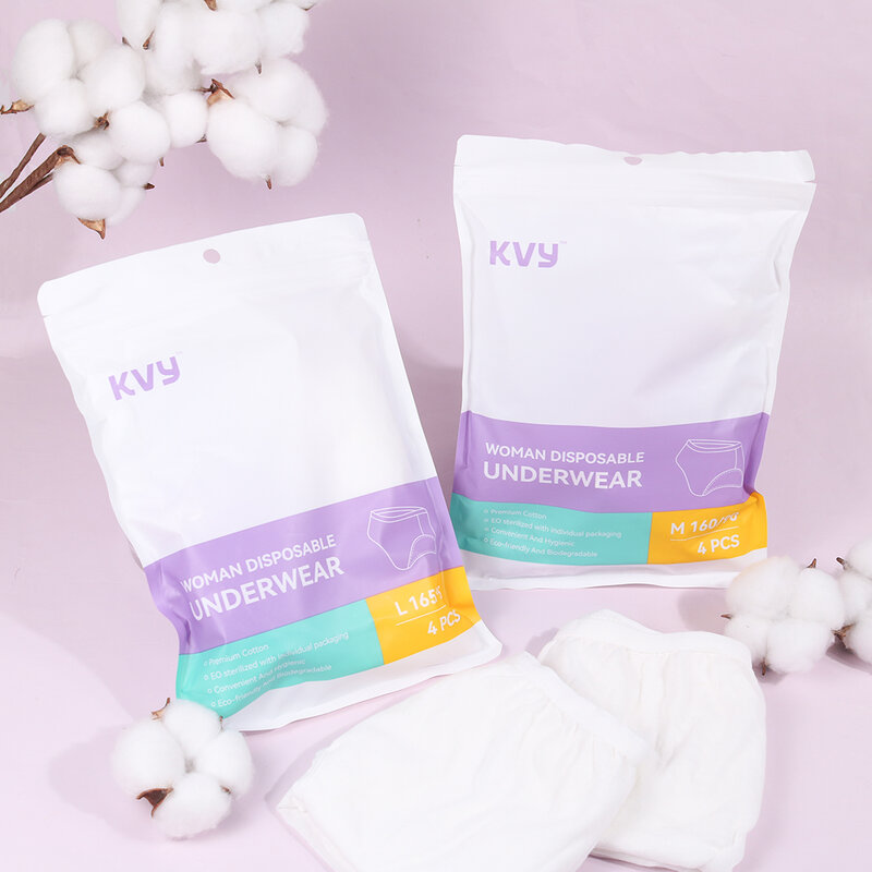 KVY Women Daily Disposable Underwear 4pcs #Size M