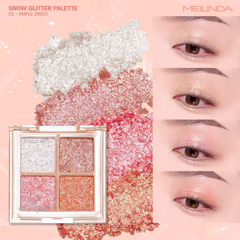 Mei Linda Snow Glitter Palette 3.6g #02 Maple Disco