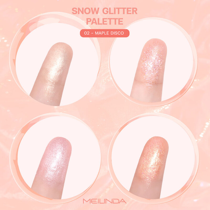 Mei Linda Snow Glitter Palette 3.6g #02 Maple Disco