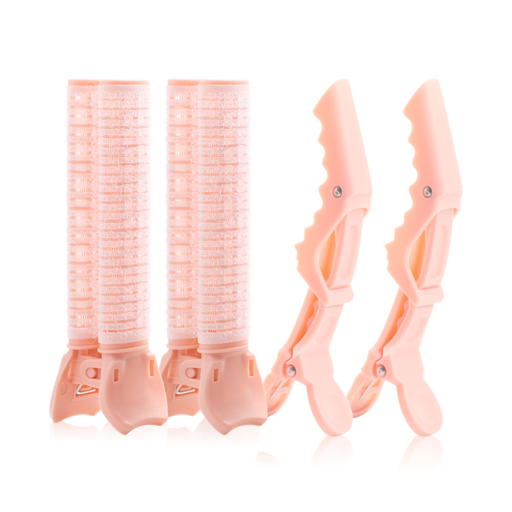 KVY Hair Curlers & Positioning Hair Clips Set #Pink