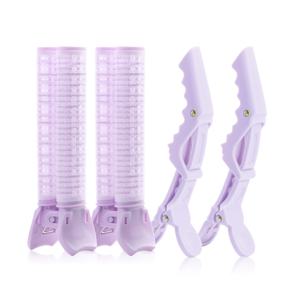 KVY Hair Curlers & Positioning Hair Clips Set #Purple