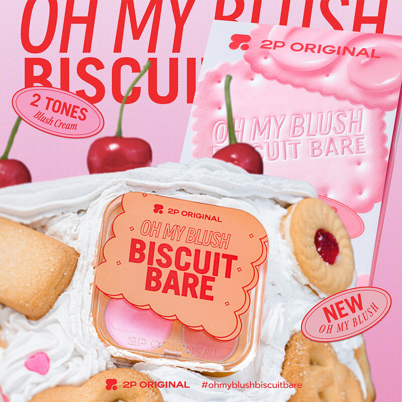2P Original Oh My Blush Biscuit Bare 3.6g #02 Rosa Rote De’Naur