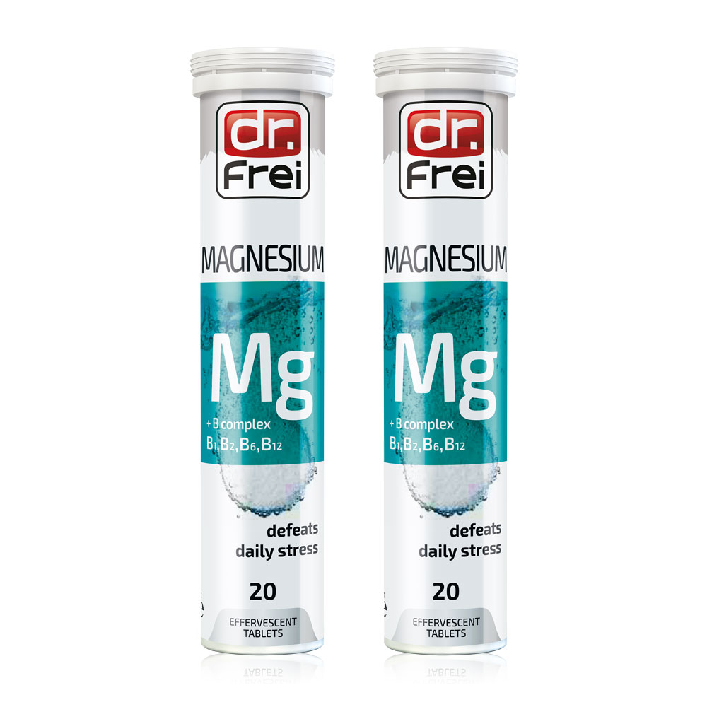 Dr.Frei Magnesium + Vitamin B1 B2 B6 And B12 [20 Tablets x 2pcs]