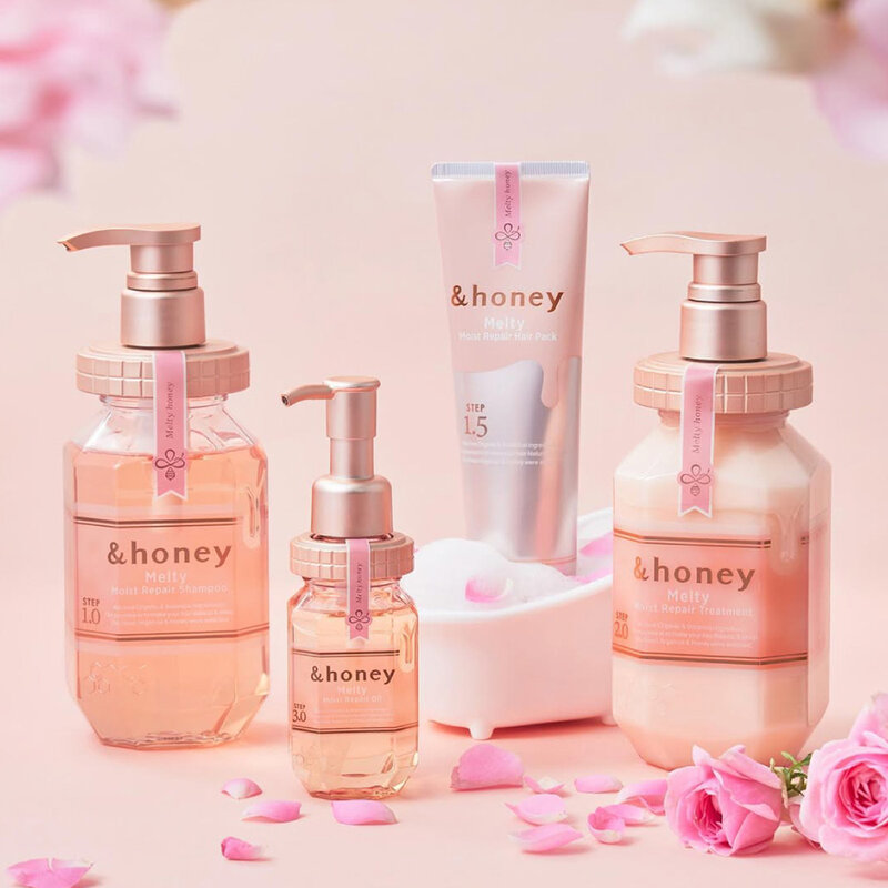 &honey Set 2 Items Melty Moist Repair Shampoo 440ml + Melty Moist Repair Treatment 445g
