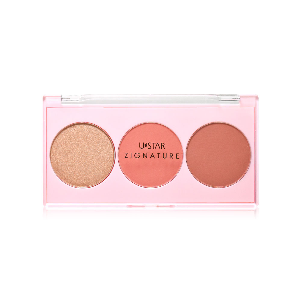 U-Star Zignature Maxx Cover Blush & Highlight Palette 2.5g #02 Dewy Moon
