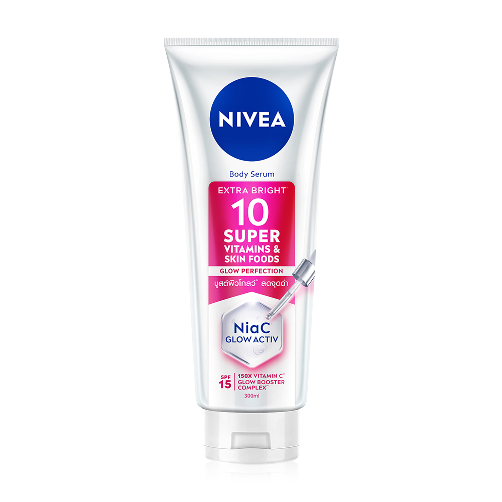 NIVEA Extra Bright 10 Super Vitamins & Skin Foods Body Serum Glow Perfection 300ml