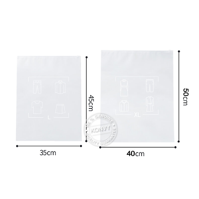 NaChuan Travel Storage Bag Set 10pcs #Transparent Matte White TB