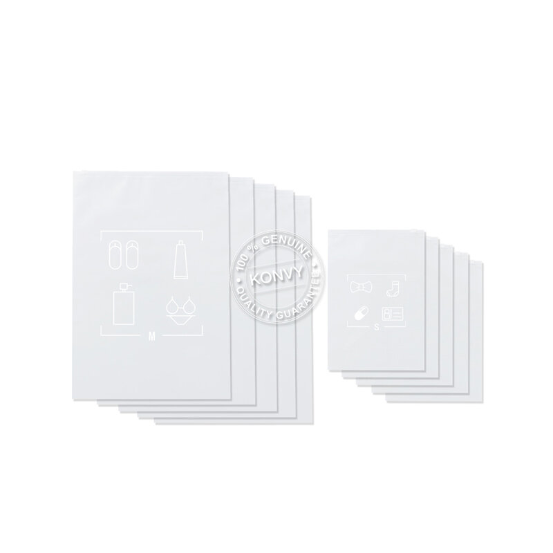 NaChuan Travel Storage Bag Set 10pcs #Transparent Matte White TA