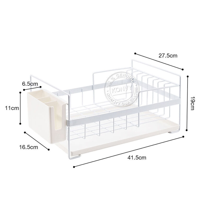 NaChuan Single Layer Dish Drain Rack #White