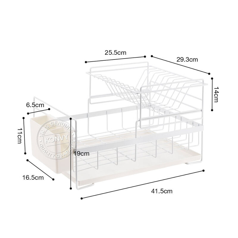 NaChuan Double Layers Dish Drain Rack #White