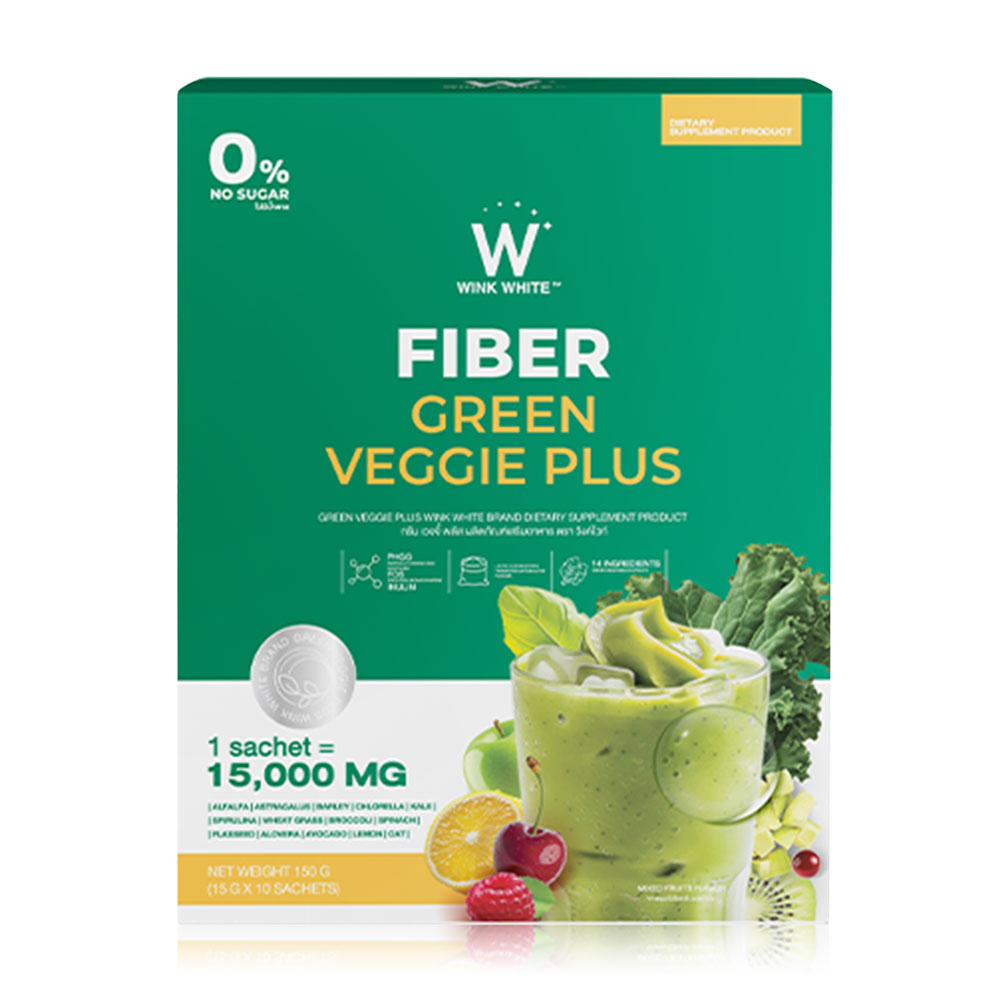 WinkWhite Fiber Green Veggie Plus [15g x 10 Sachets]