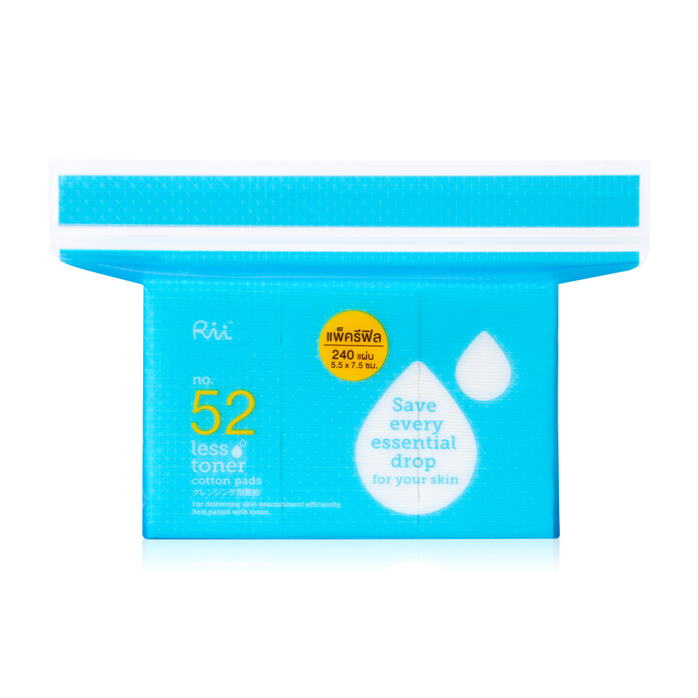 Rii 52 Less Toner Cotton Pads 240pcs [Refill]