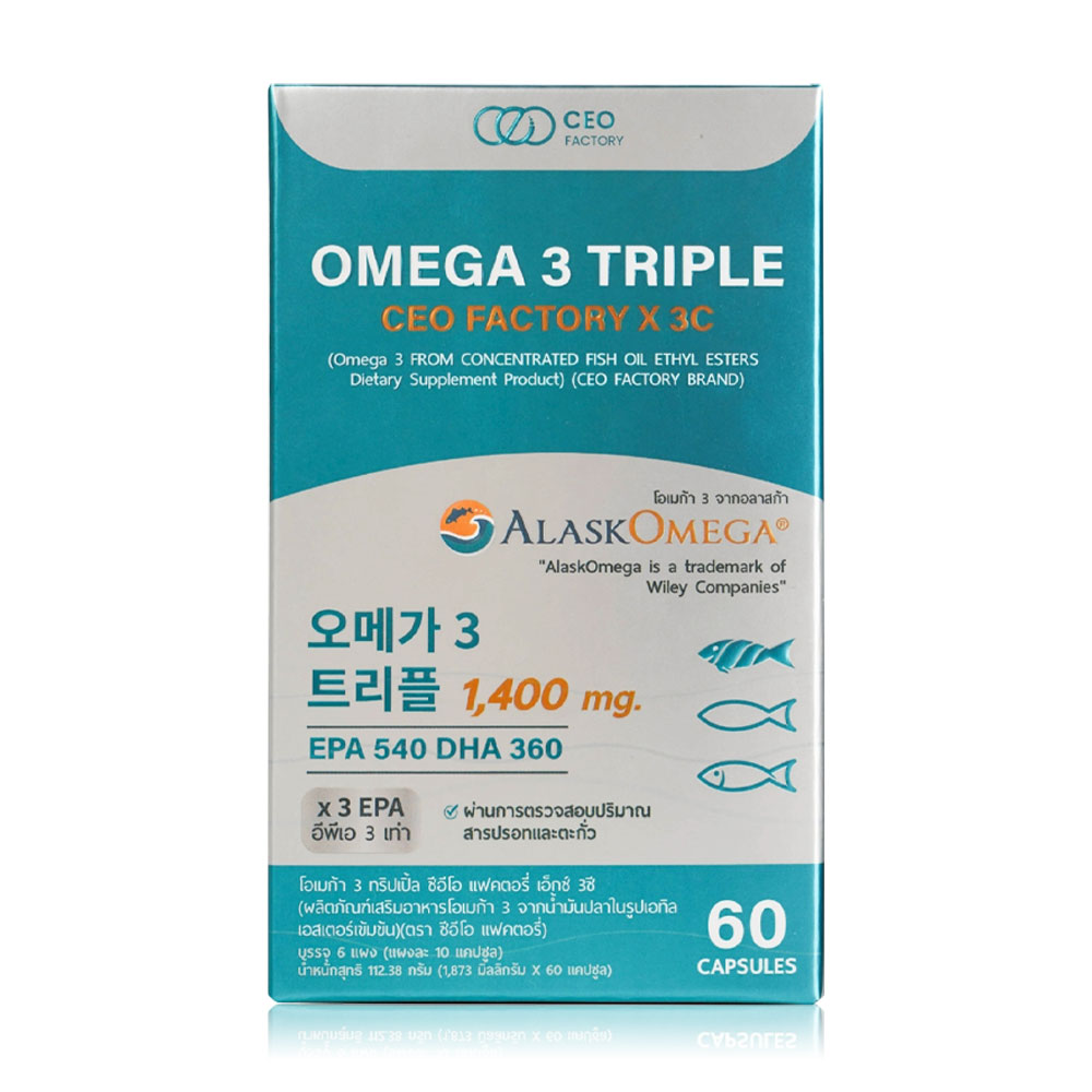 CEO Factory Omega 3 Triple EPA 540 DHA 360 60 Capsules