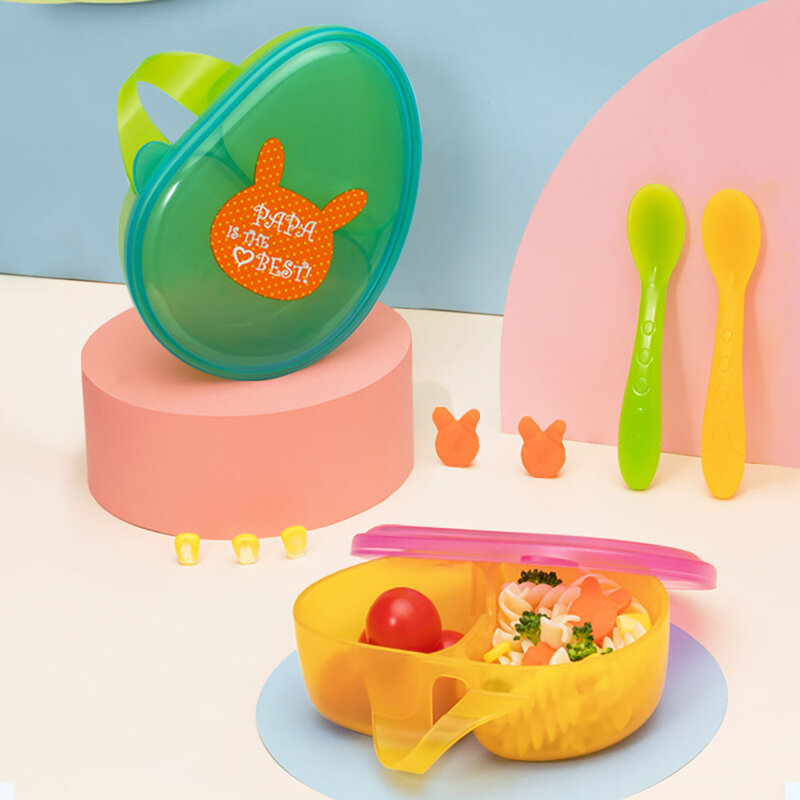 Hogokids Baby Portable Food Supplement Bowl #Red And Yellow