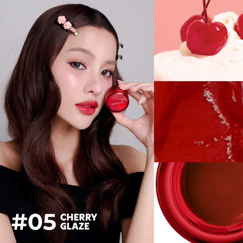 Merrezca Panna Cotta Lip & Cheek Pot 5g #05 Cherry Glaze