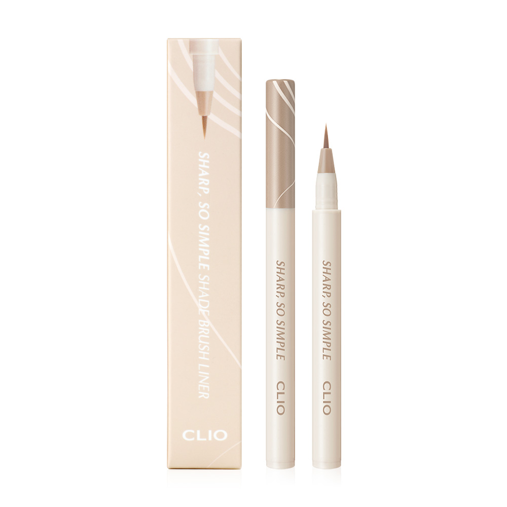 CLIO Sharp So Simple Shade Brush Liner 0.5g #001 Milk Brown ( สินค้าหมดอายุ : 2026.04.02 ) 
