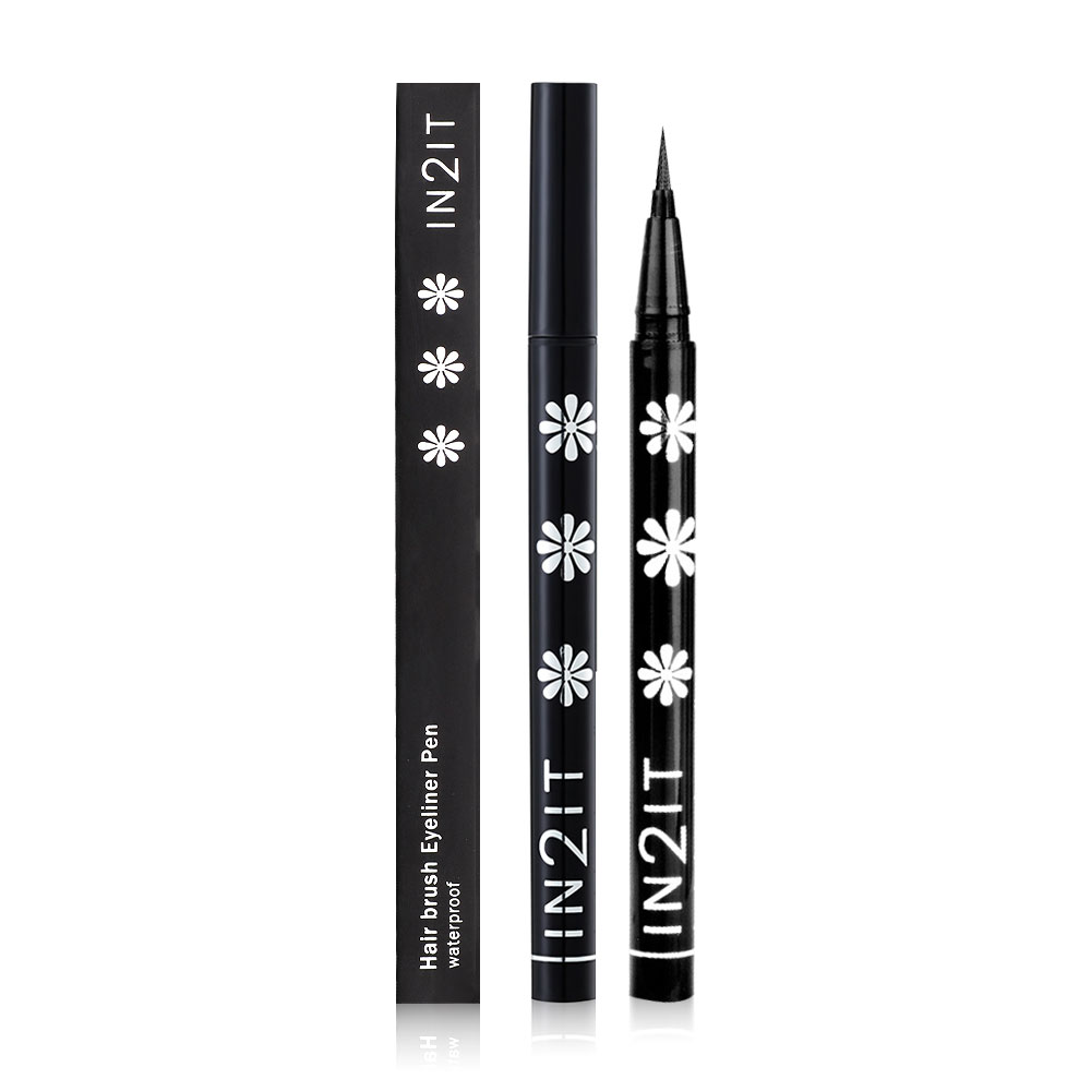 In2It Hair Brush Waterproof Eyeliner Pen #EPH01 All Black