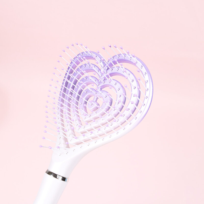 Konvy Heart Massage Comb #Purple