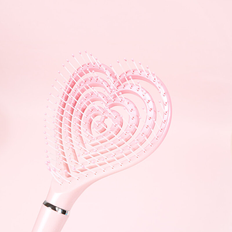 Konvy Heart Massage Comb #Pink