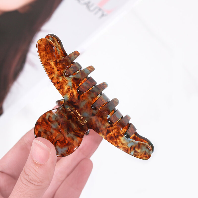 KVY Hair Clip Classical #Blue-Brown