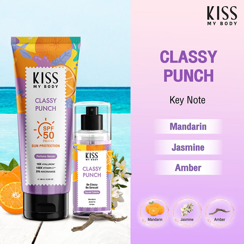 KISS MY BODY Sun Protection Perfume Serum SPF50 PA++++ 180g #Classy Punch