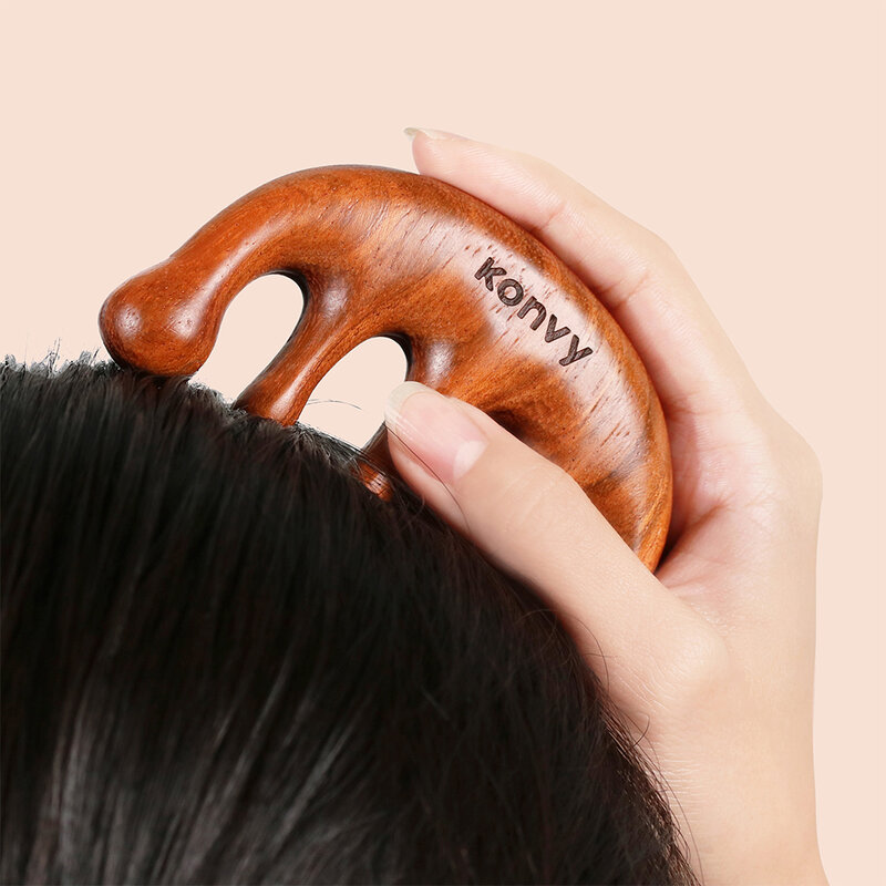 Konvy Wooden Scalp Massage Comb