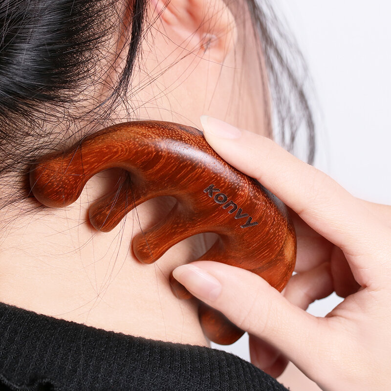 Konvy Wooden Scalp Massage Comb