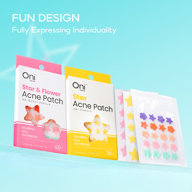 Oni Star & Flower Acne Patch 40 Dots