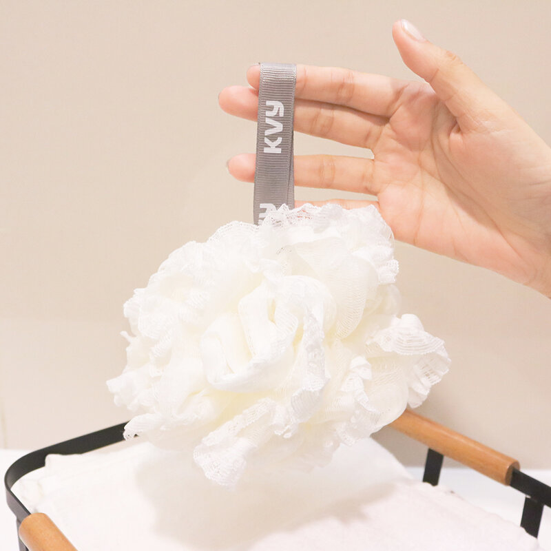 KVY Super Soft Lace Bath Ball # White