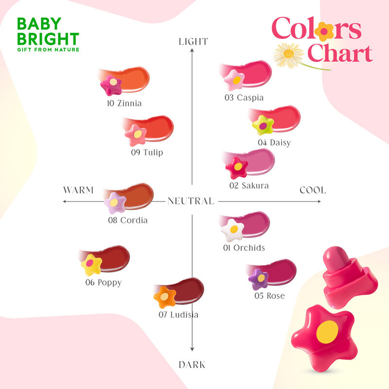 Baby Bright Star Flower Lip 0.95g #01 Orchids