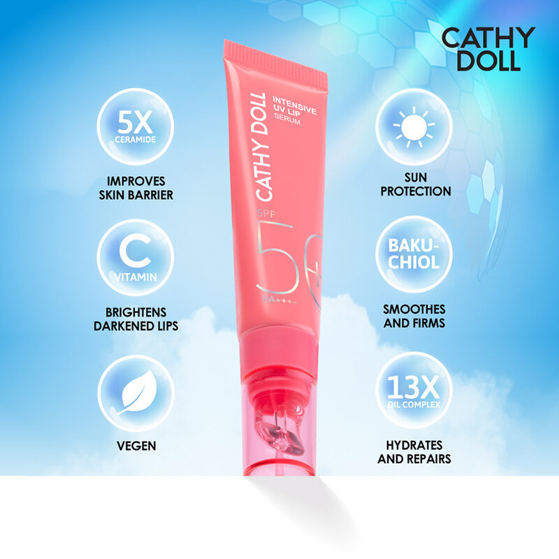Cathy Doll Intensive UV Lip Serum SPF50+ PA++++ 10ml #Healthy Red