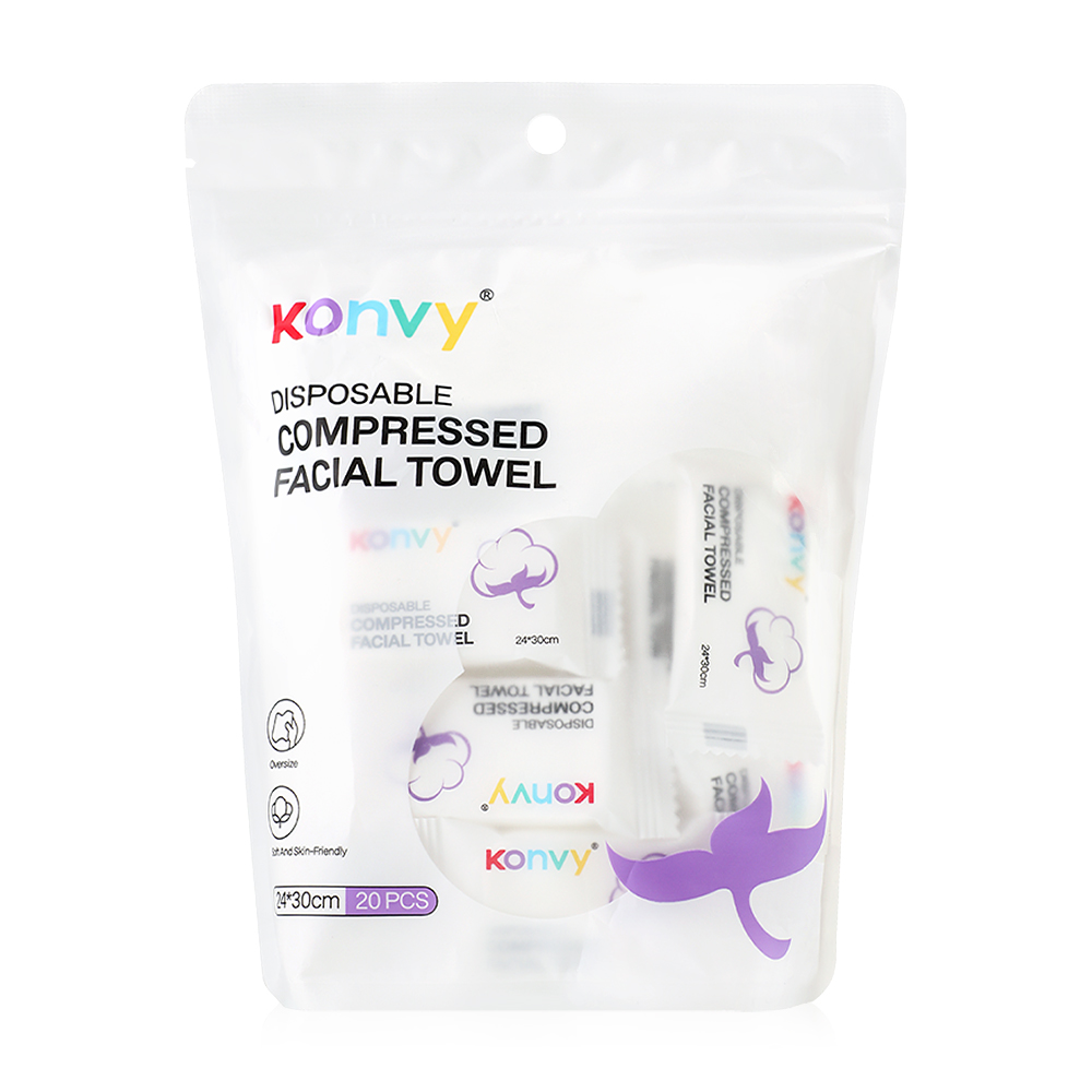 Konvy Disposable Compressed Facial Towel 20pcs