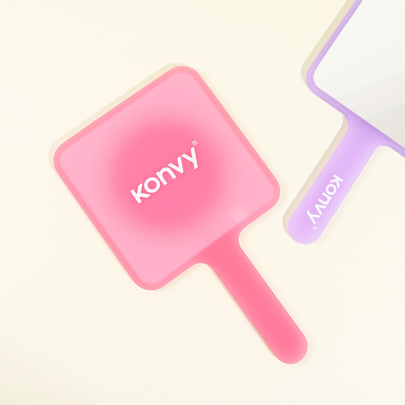 Konvy Hand-held Cosmetic Mirror #Pink