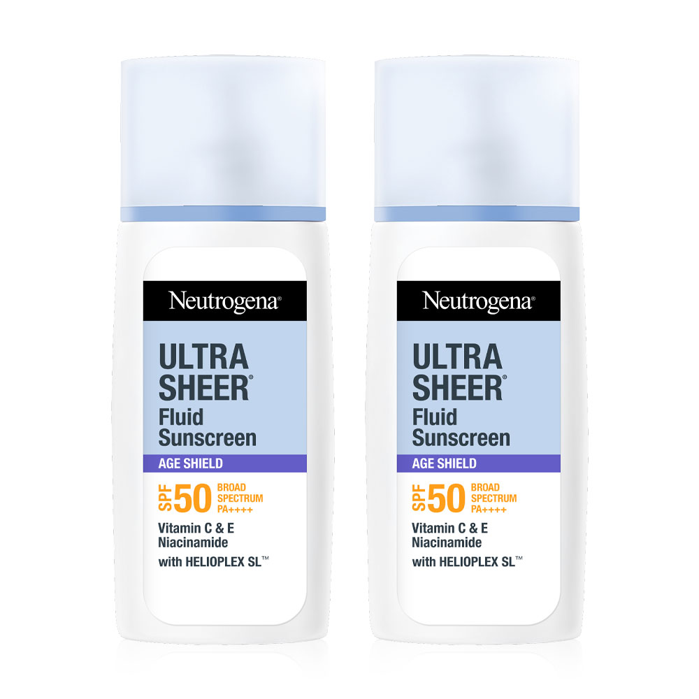 Neutrogena Ultra Sheer Fluid Facial Sunscreen Age Shield SPF50 PA++++ [40ml x 2pcs]