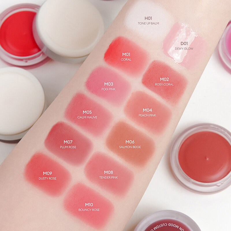 Heart Percent Dote On Mood Custom Lip & Cheek Single 4.7g #M10 Bouncy Rose