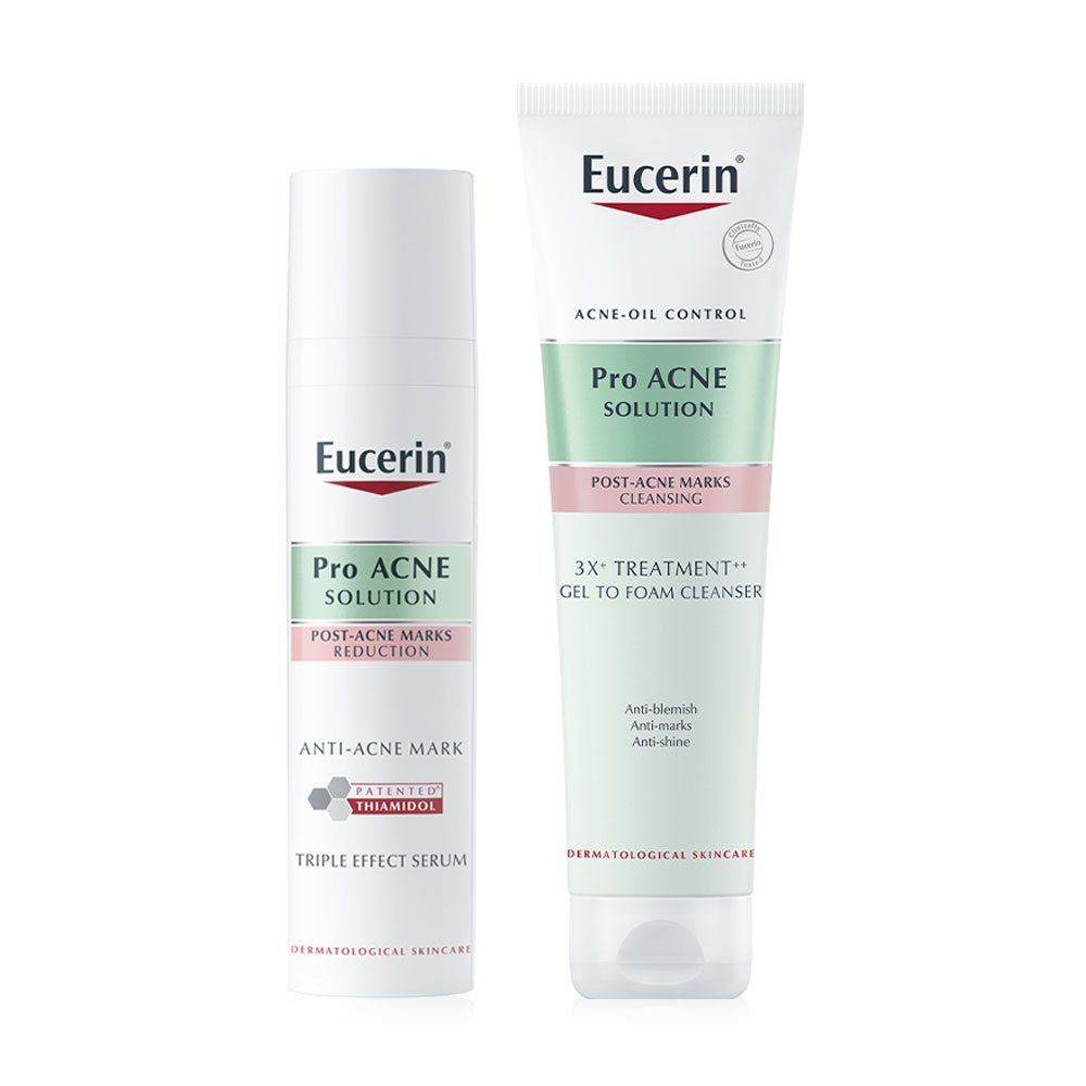 Eucerin [Save 15%] Pro Acne Solution Thiamidol Triple Effect Serum 40ml + Pro Acne Solution 3X Treatment Gel To Foam Cleanser 15