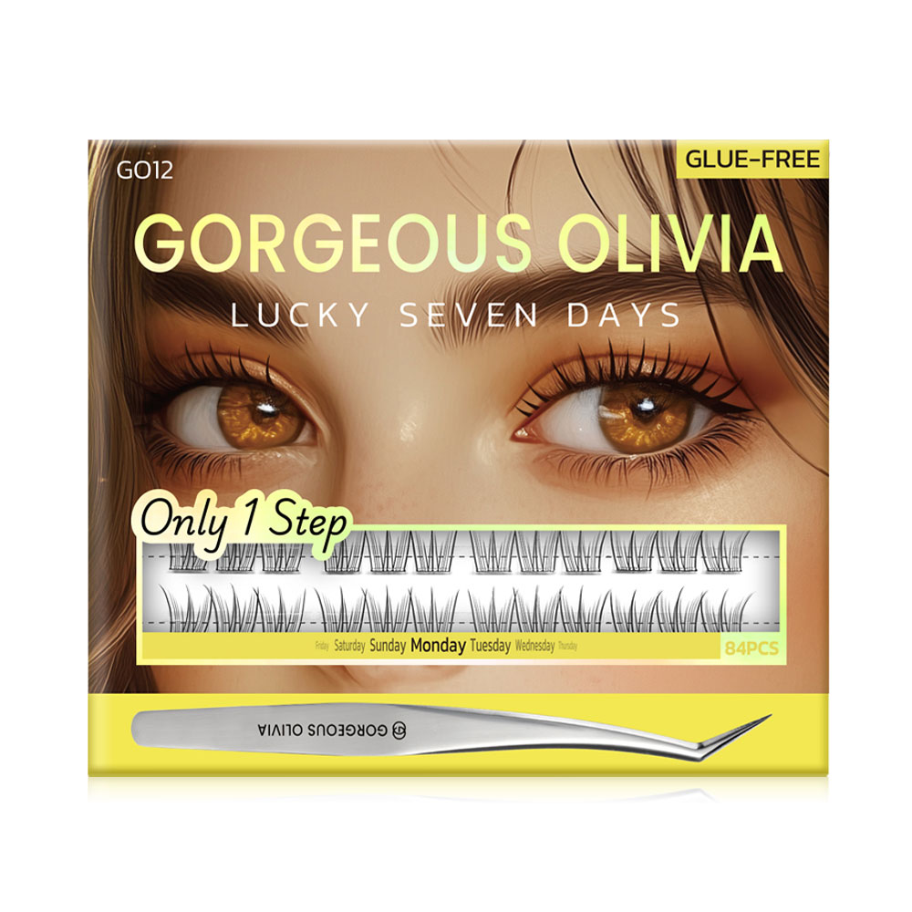 Gorgeous Olivia Lucky 7 Days 84pcs #Monday + Tweezers 1pc