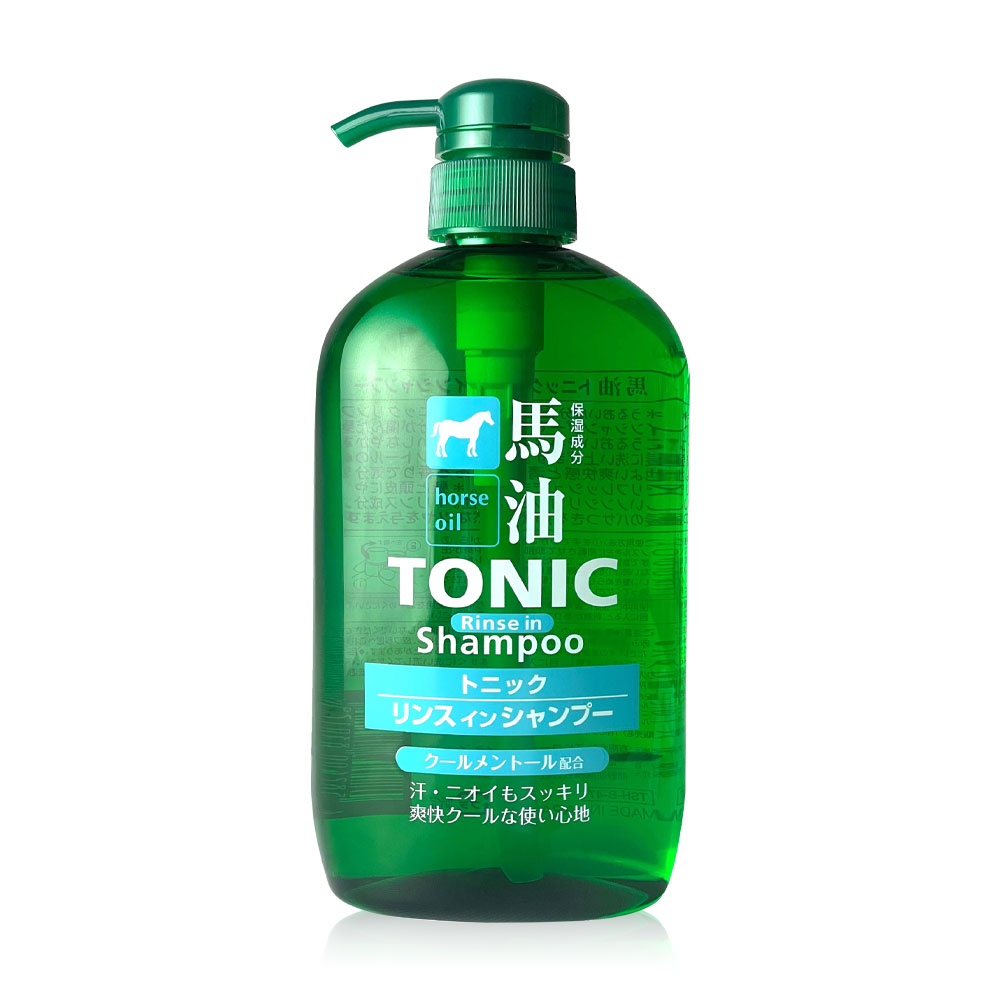 Kumano Horse Oil Hair Tonic Rinse In Shampoo Bottle 600ml