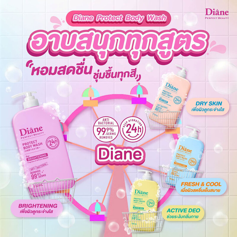Moist Diane Protect Body Wash Fresh & Cool 750ml
