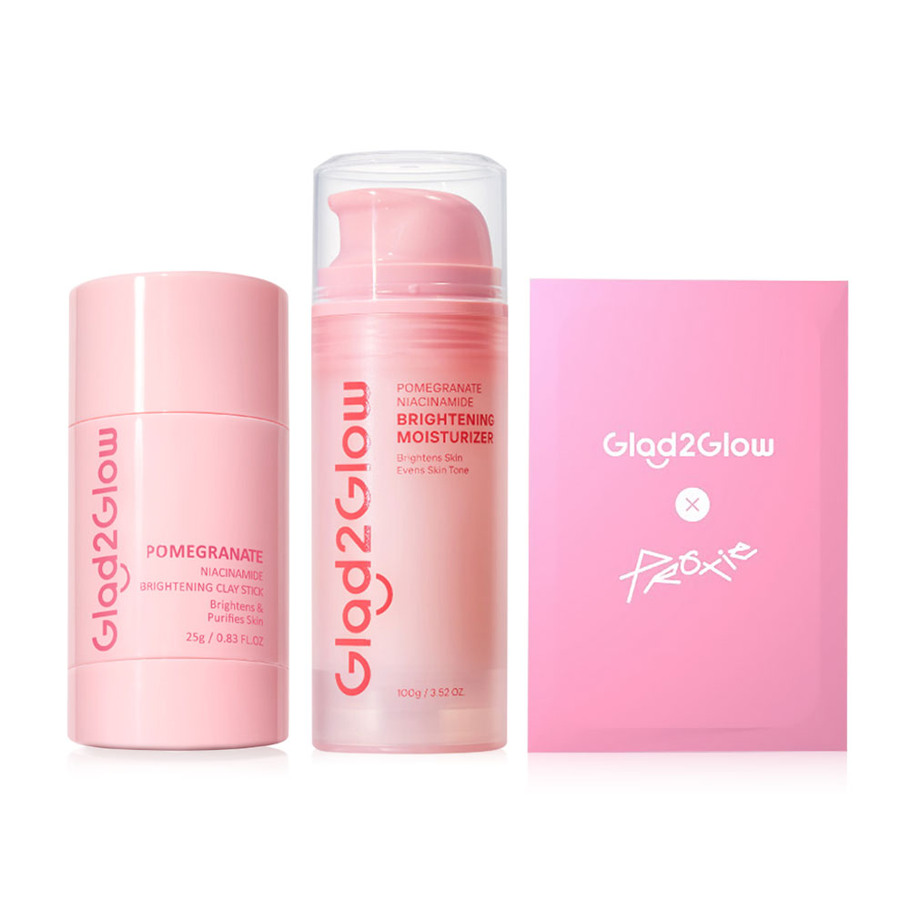Glad2Glow Set Pomegranate Moisturizer 100g + Pomegranat Clay Stick 25g + [Free! Proxie Photo Card 1pc]