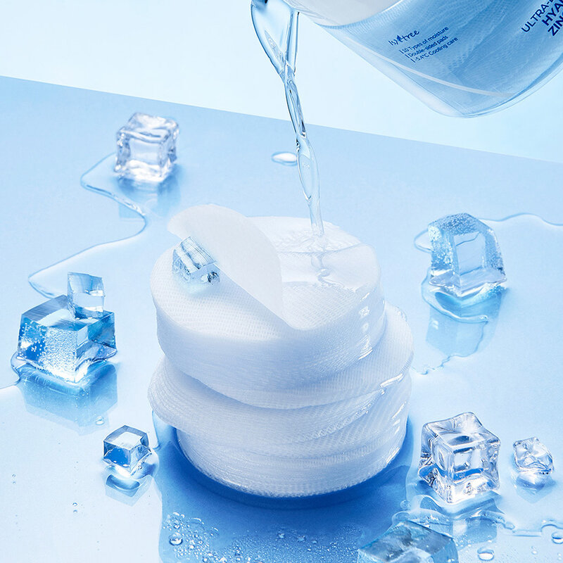 ISNTREE Ultra-low Molecular Weight Hyaluronic Acid Zinc Cooling Pad 150ml [60 Pads]