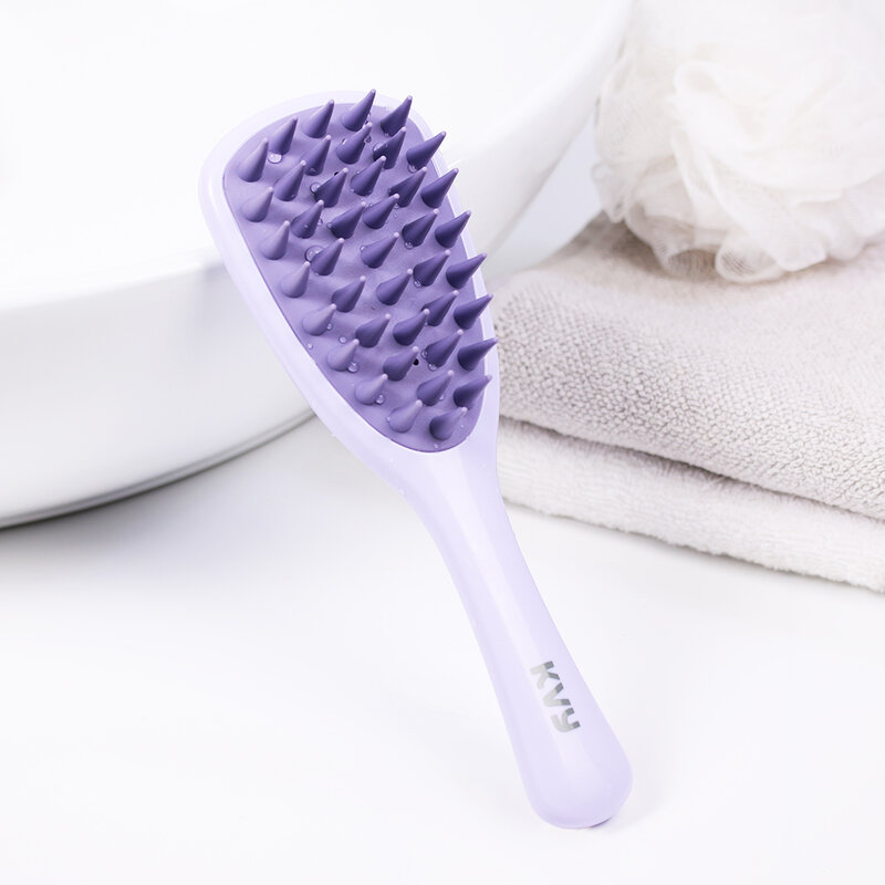 KVY Handled Hair Shampoo Brush #Purple