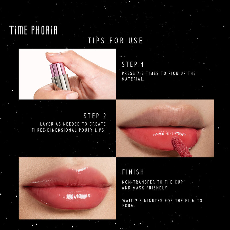 Time Phoria Spectra Ultra Stay-Shine Transfer Proof Lip Vinyl 5ml #015 Apricot Gleam