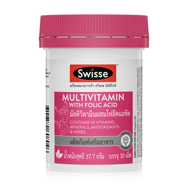 SWISSE Ultivite Multivitamin With Folic Acid 30 Tablets