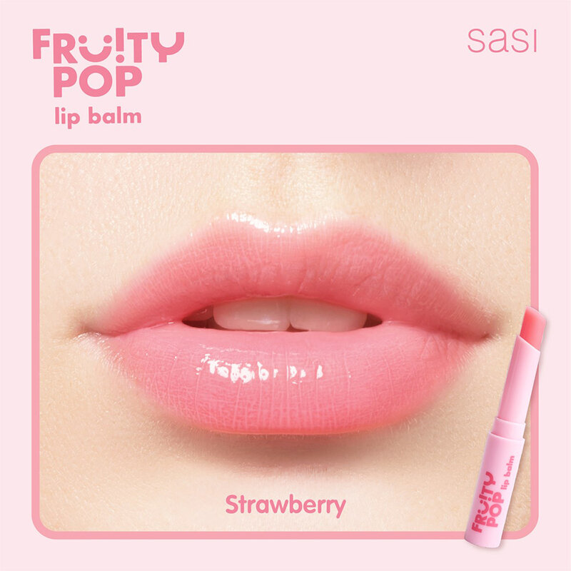 SASI Fruity POP Lip Balm [1.5g x 2pcs] #Strawberry