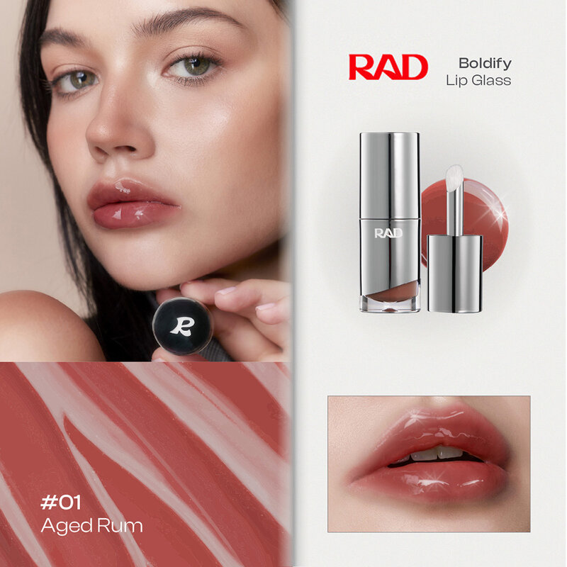 Rad Boldify Lip Glass 4g #01 Aged Rum