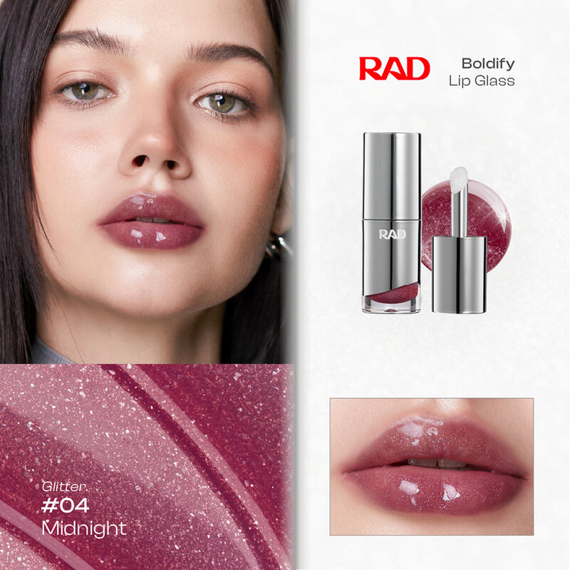 Rad Boldify Lip Glass 4g #04 Midnight Glitter